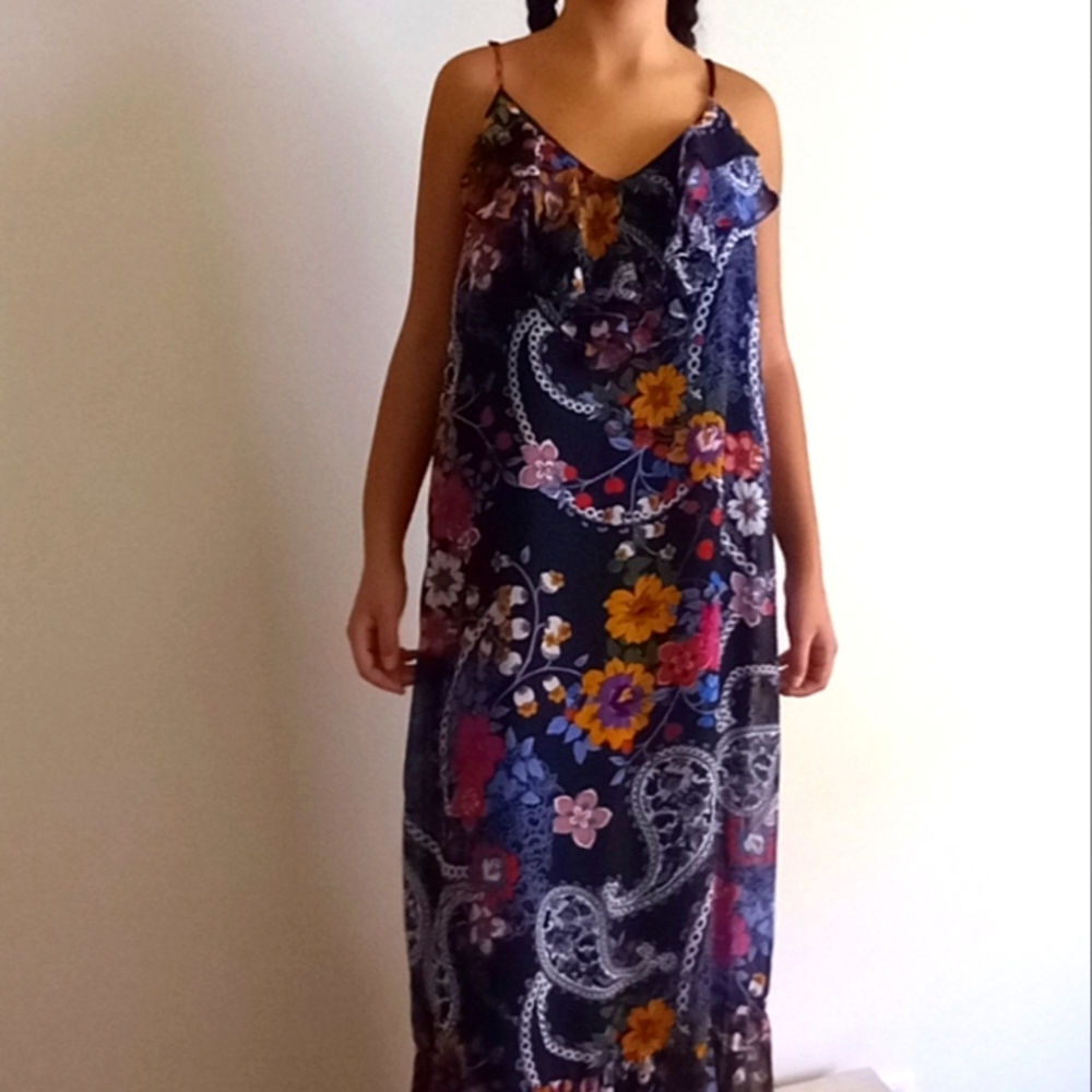 Floral Maxi Dress, Multi Color, Size XL - Picture 7 of 9